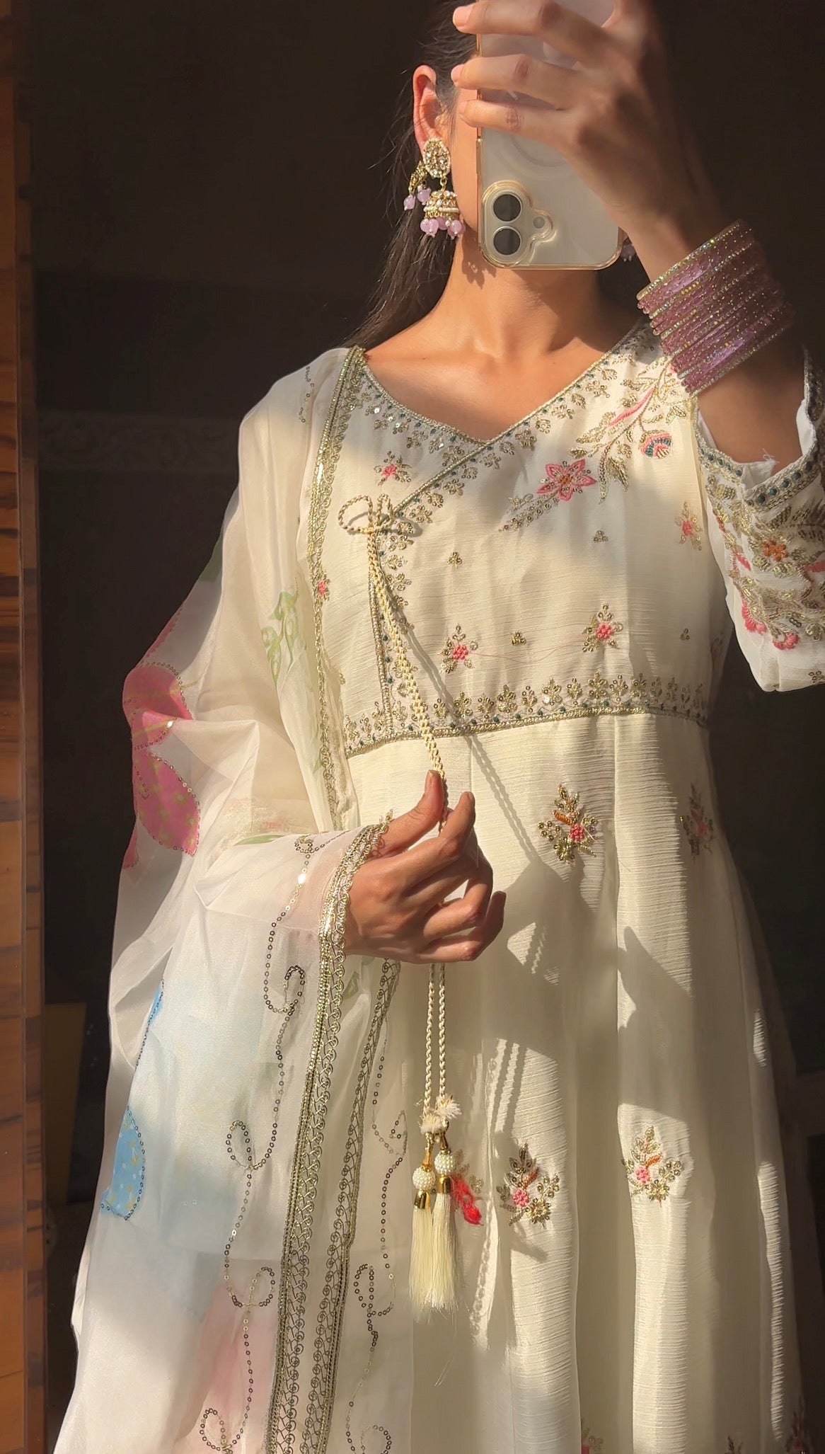 DESIGNER SEQUENCE EMBROIDERED 3 PIECE GOWN PAIR
