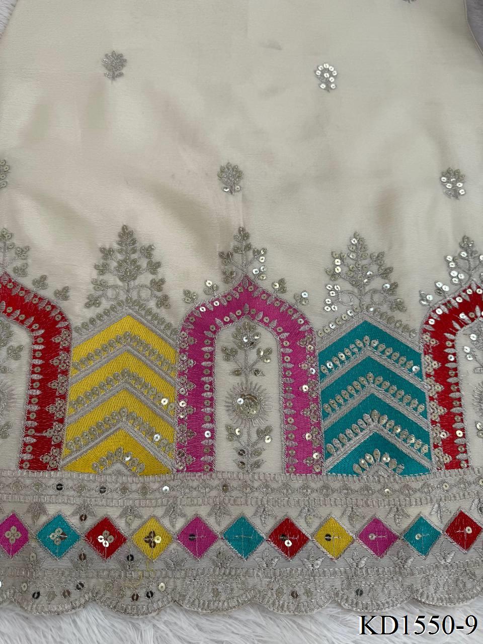 HEAVY CHINON SILK TOP SHARARA SET
