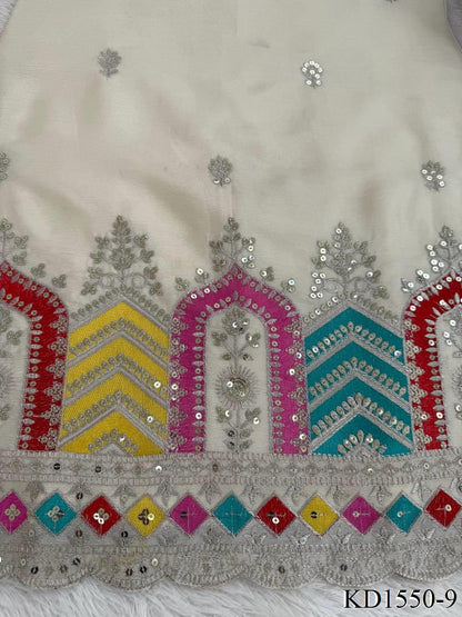 HEAVY CHINON SILK TOP SHARARA SET