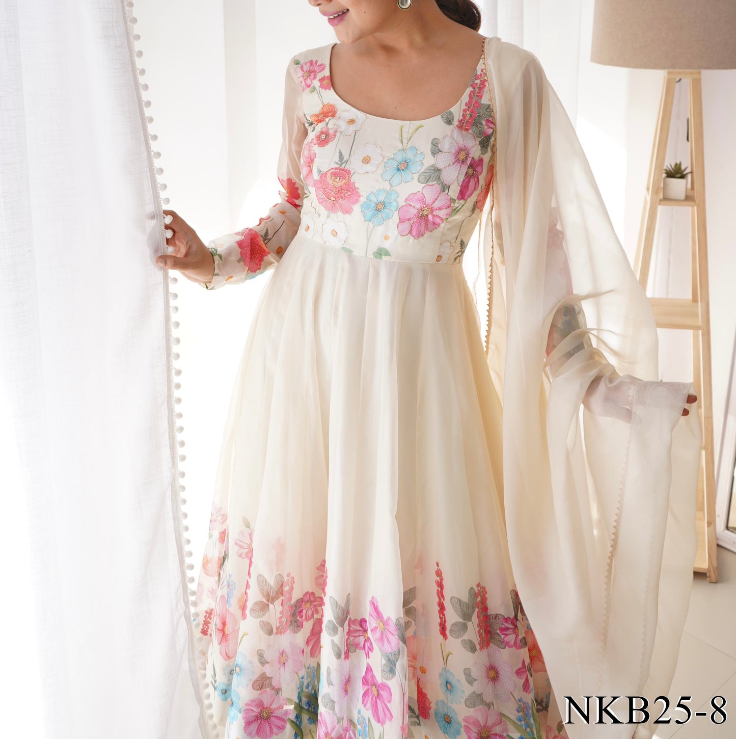 SOFT ORGANZA SILK ANARKALI SET