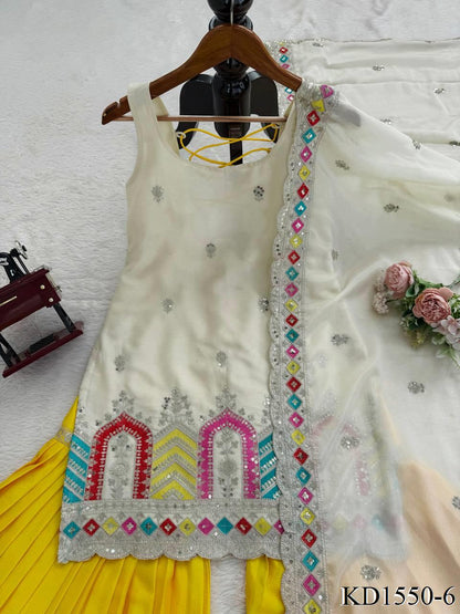 HEAVY CHINON SILK TOP SHARARA SET