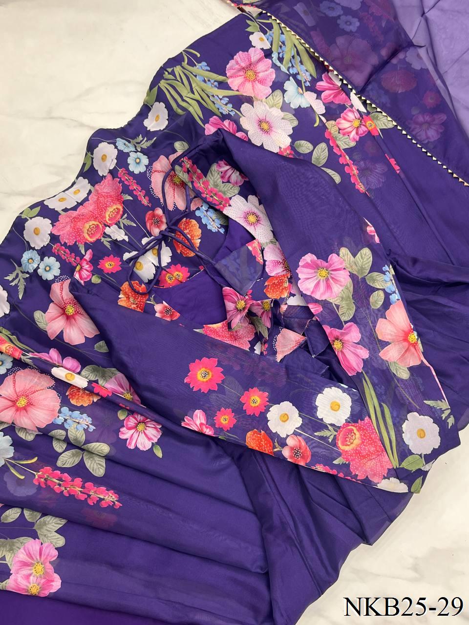 SOFT ORGANZA SILK ANARKALI SET