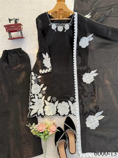 FENDY SILK EMBROIDERY THREAD WORK TOP FARSHI PANT