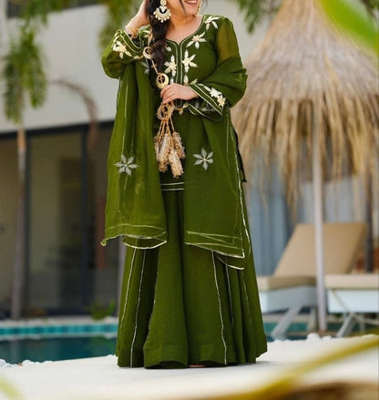GOTTA PATTI KURTA PLAZZO SET