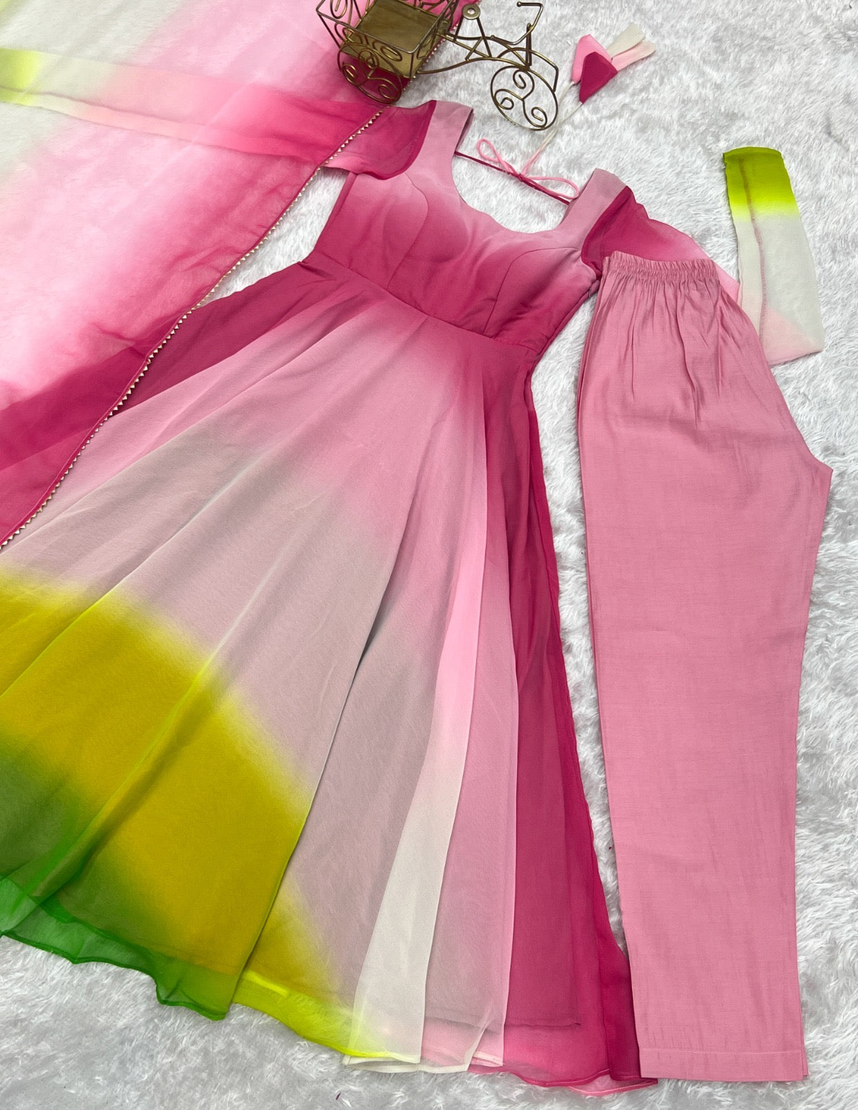 HEAVY PURE FAUX GEORGETTE ANARKALI