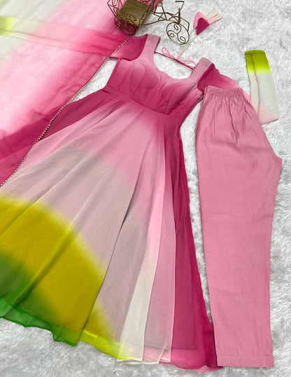 HEAVY PURE FAUX GEORGETTE ANARKALI