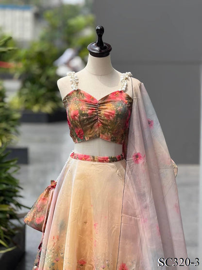 PURE ORGANZA DESIGNER LEHENGA