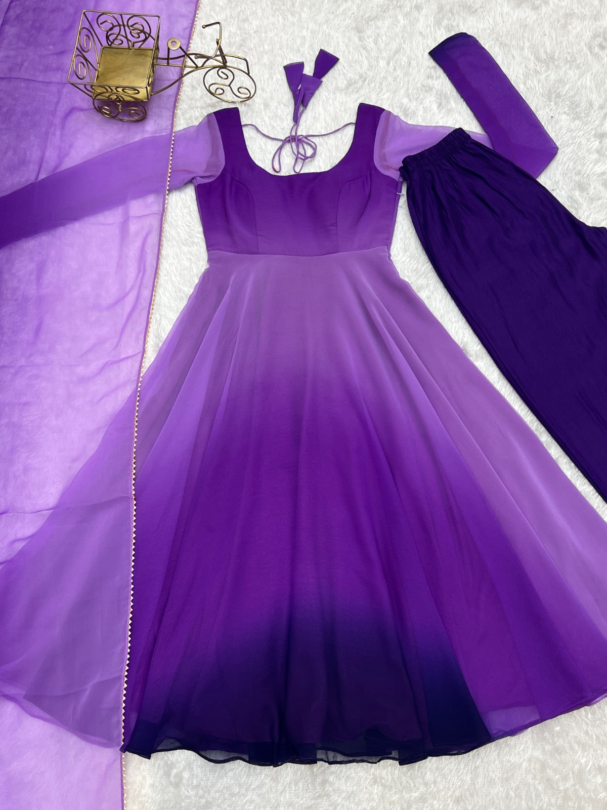 HEAVY PURE FAUX GEORGETTE ANARKALI