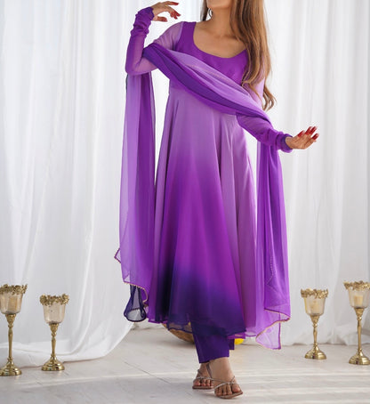 HEAVY PURE FAUX GEORGETTE ANARKALI
