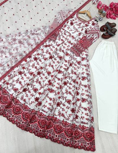 Hania Amir Viral Embroidery Gown Set