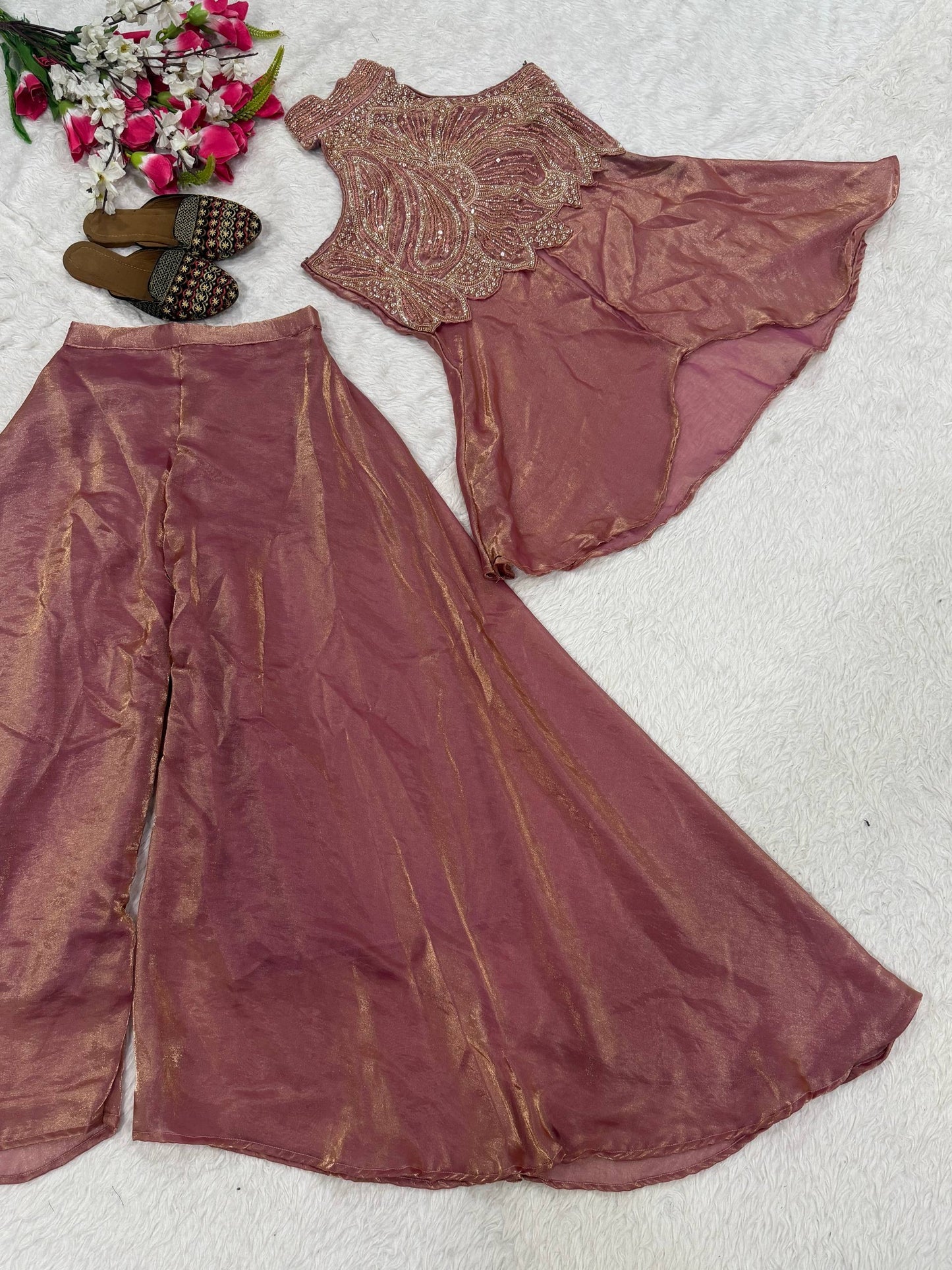 Full Neck Top and Sharara Plazzo