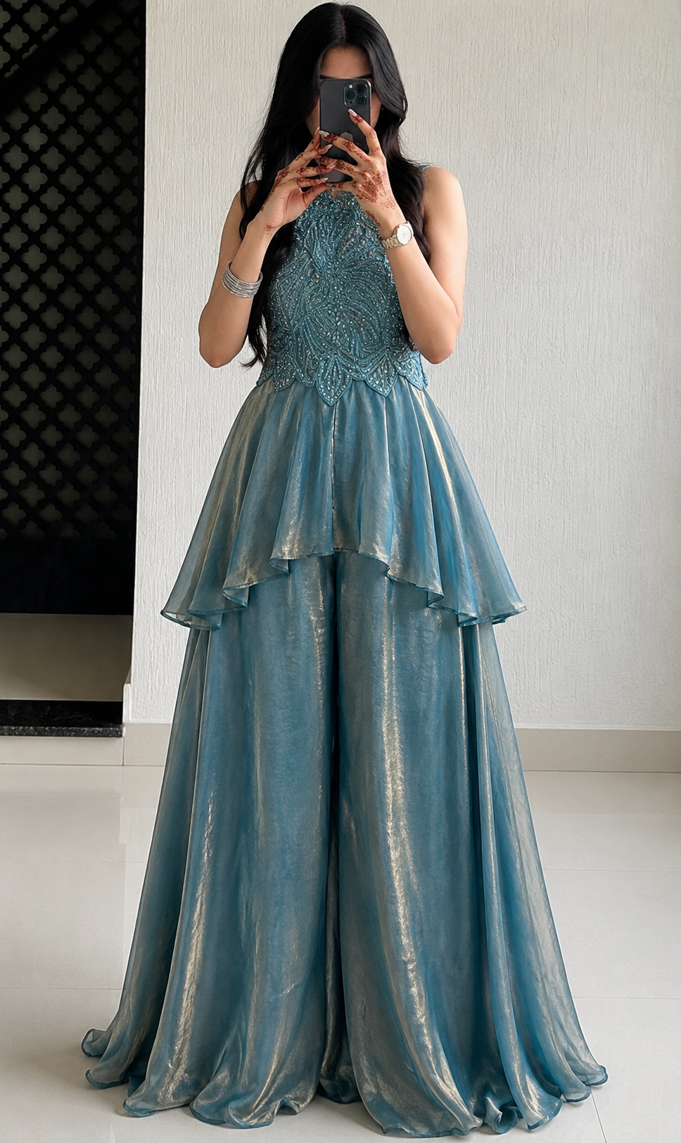 Full Neck Top and Sharara Plazzo
