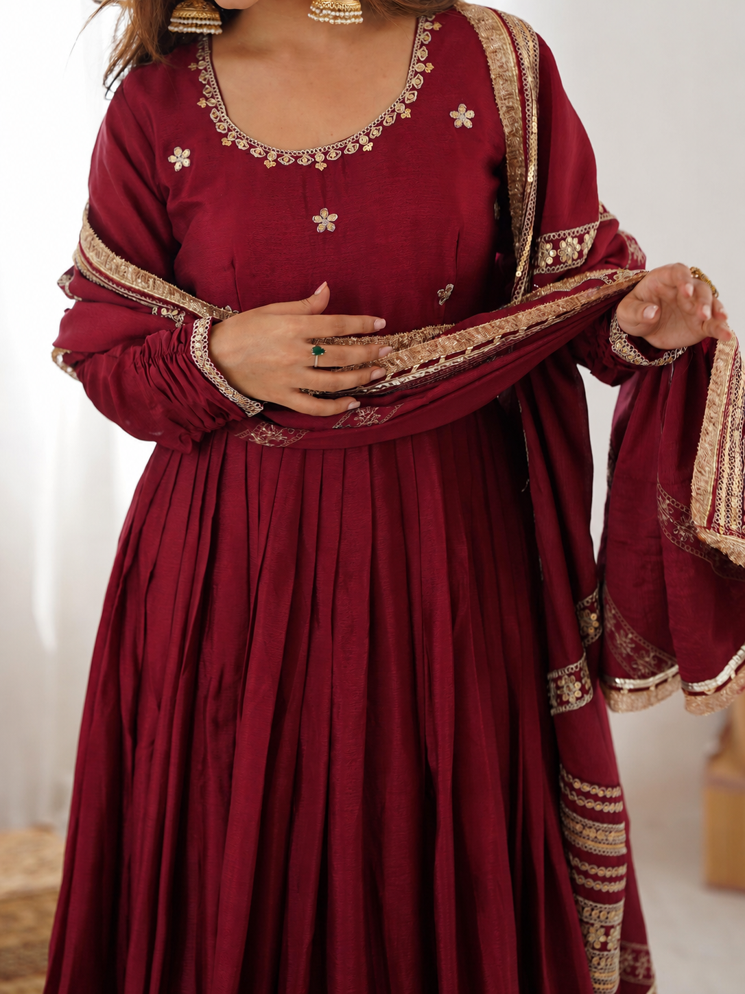 CHINNON HEAVY ANARKALI SUIT SET