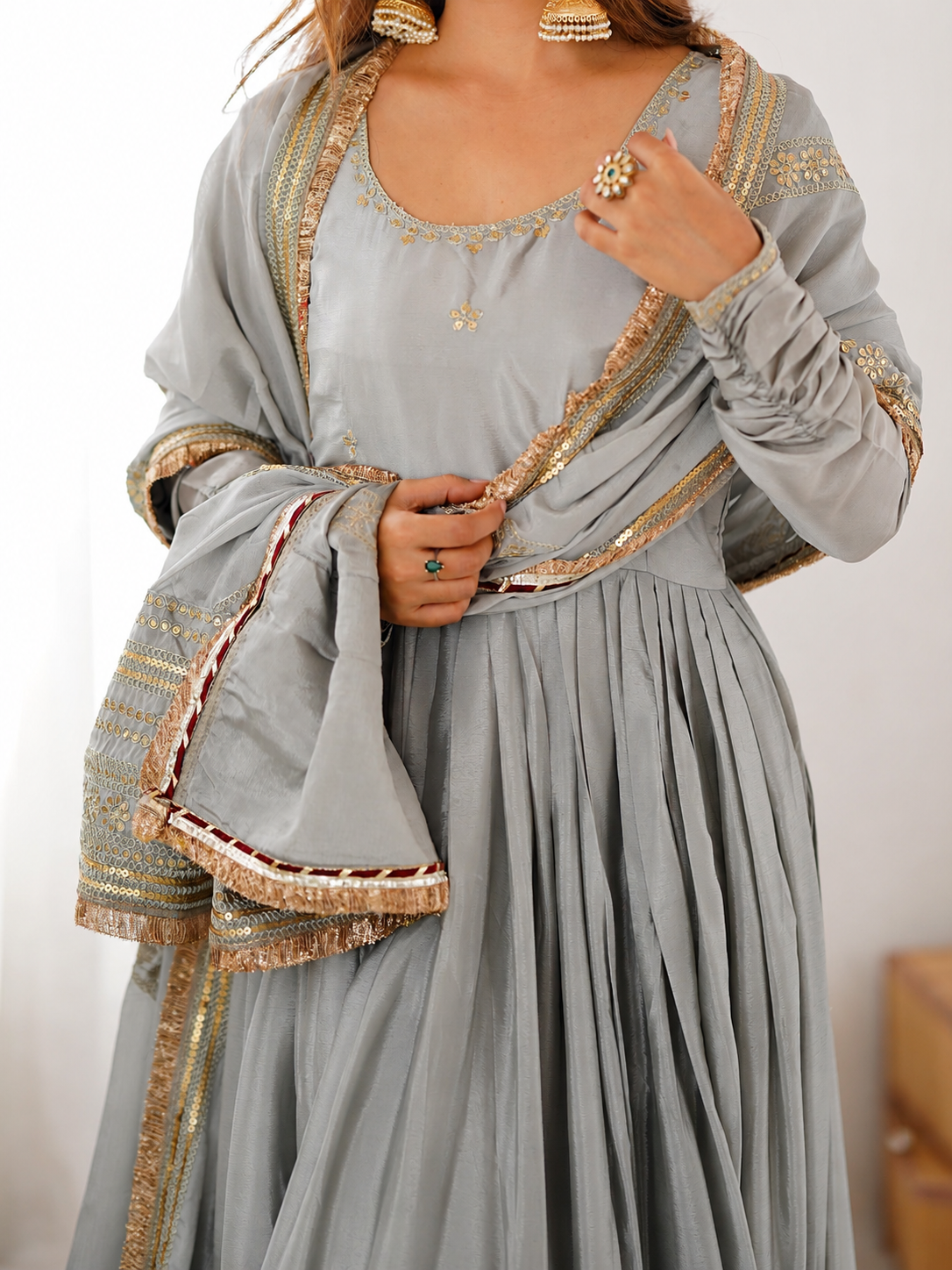 CHINNON HEAVY ANARKALI SUIT SET