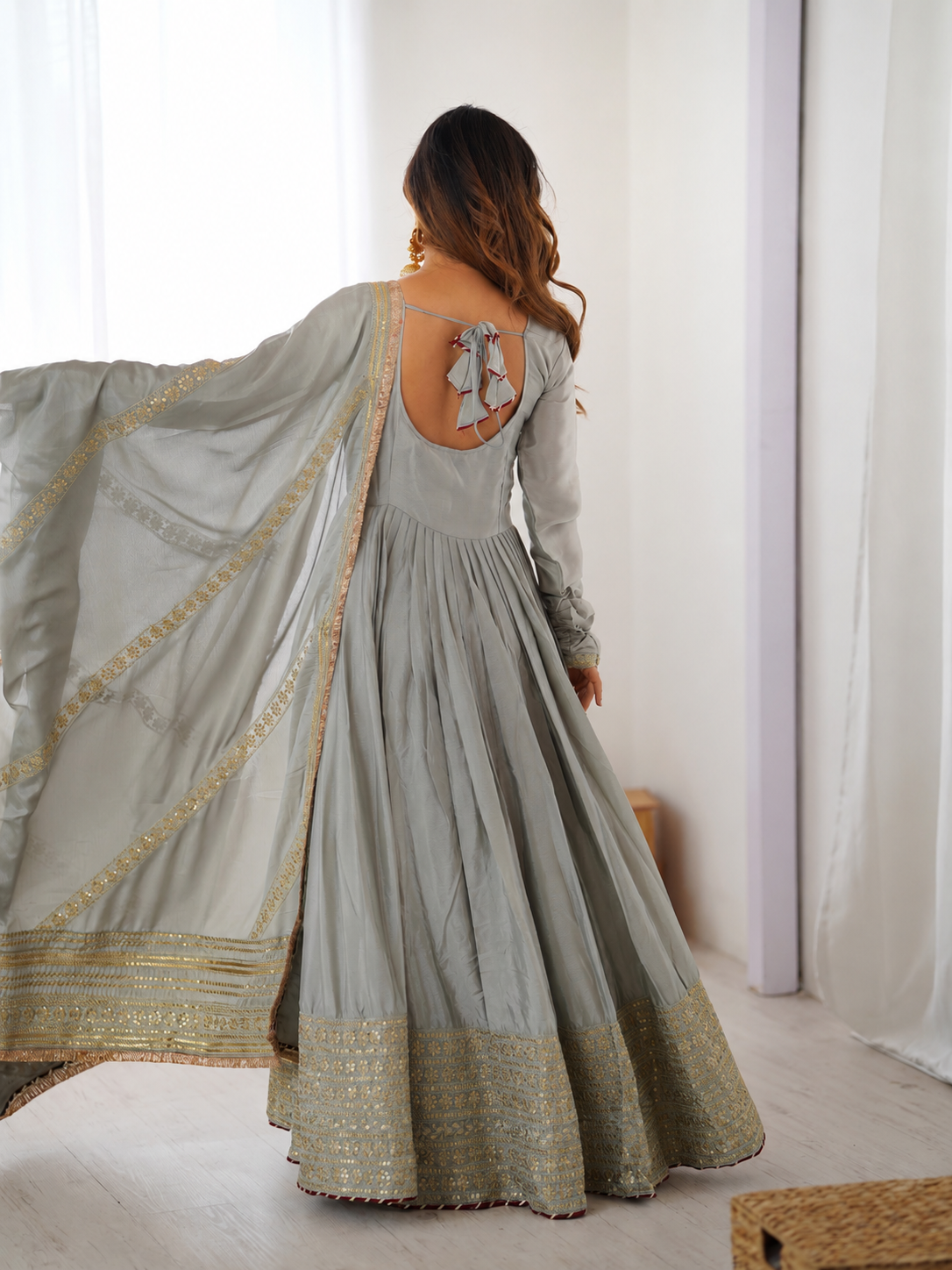 CHINNON HEAVY ANARKALI SUIT SET