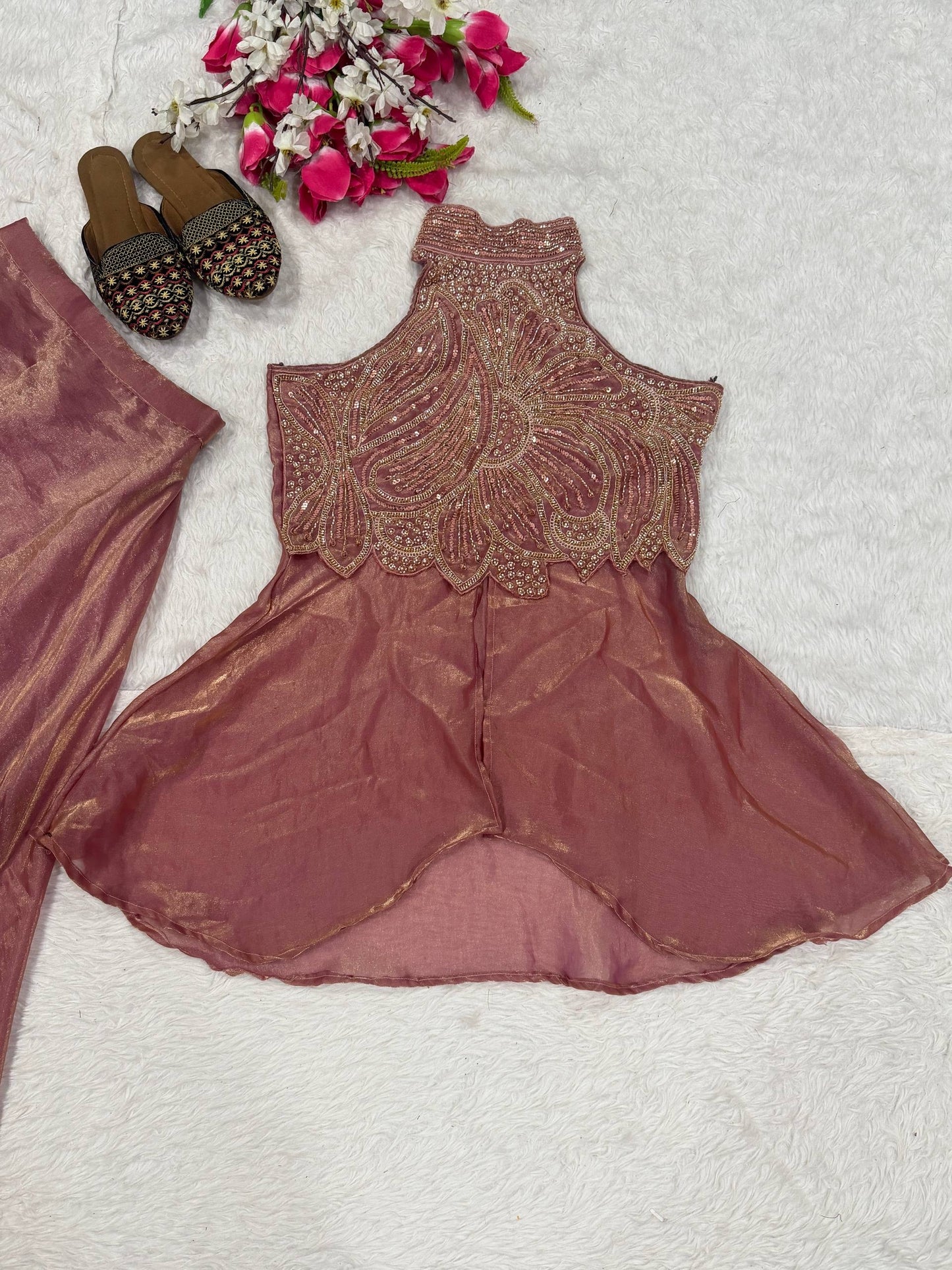 Full Neck Top and Sharara Plazzo