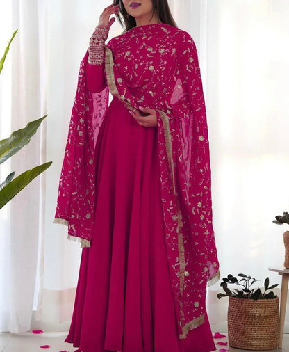 BEST SELLER  GOWN WITH HEAVY WORK DUPATTA