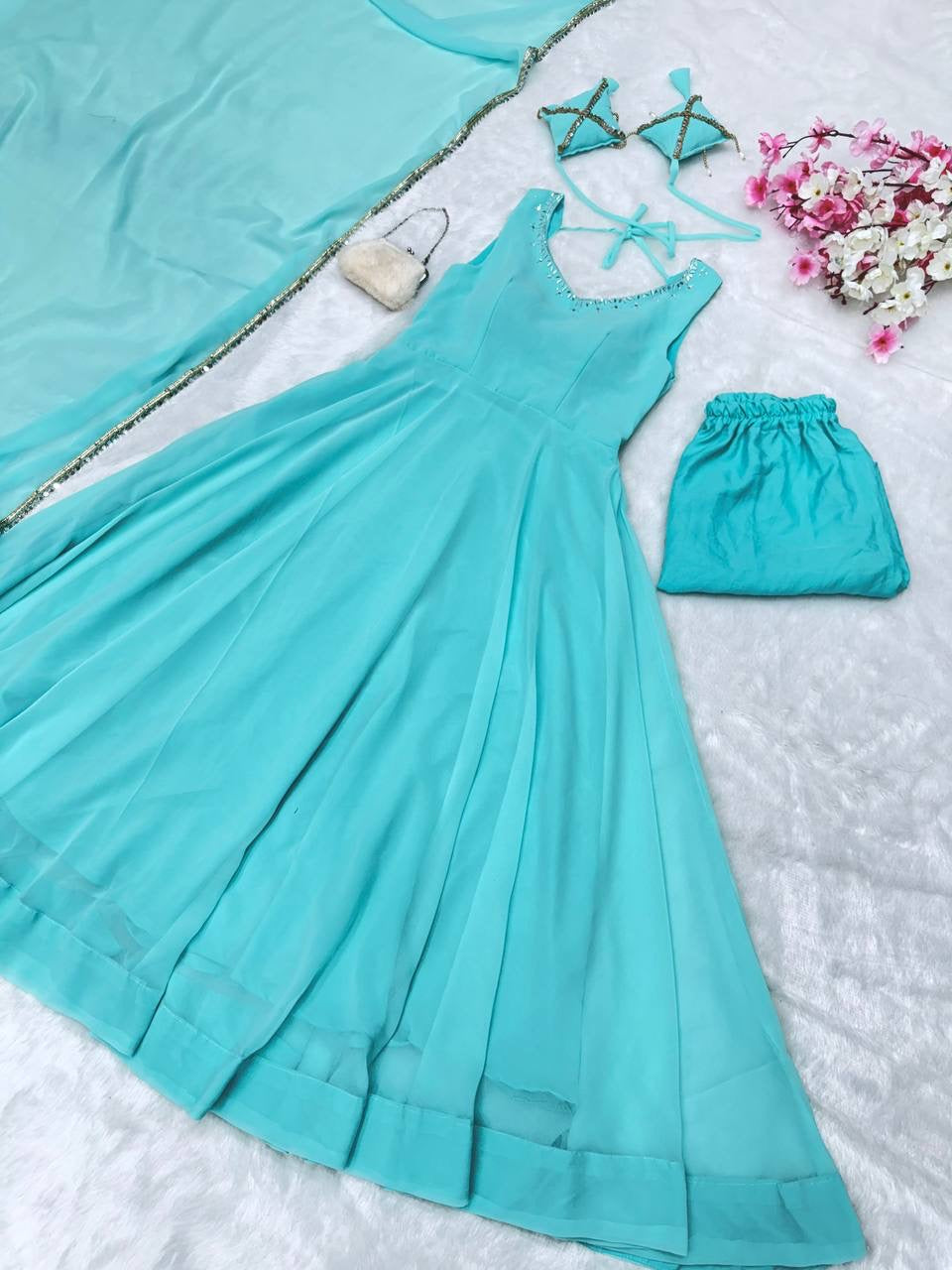 GEORGETTE ANARKALI SET