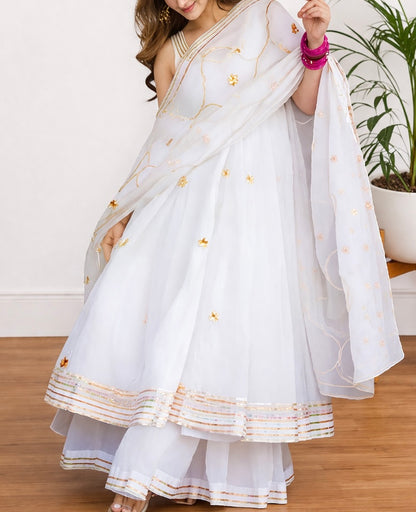 PURELY HANDMADE ANARKALI PLAZZO SET