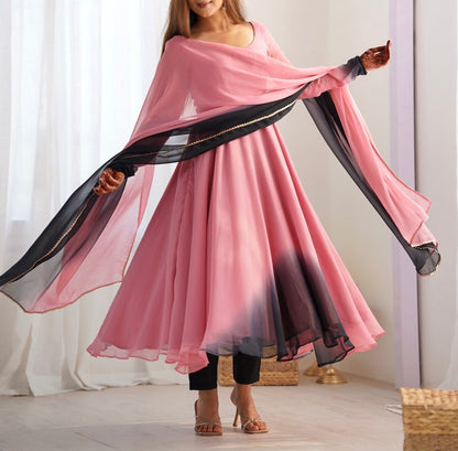 HEAVY PURE FAUX GEORGETTE ANARKALI