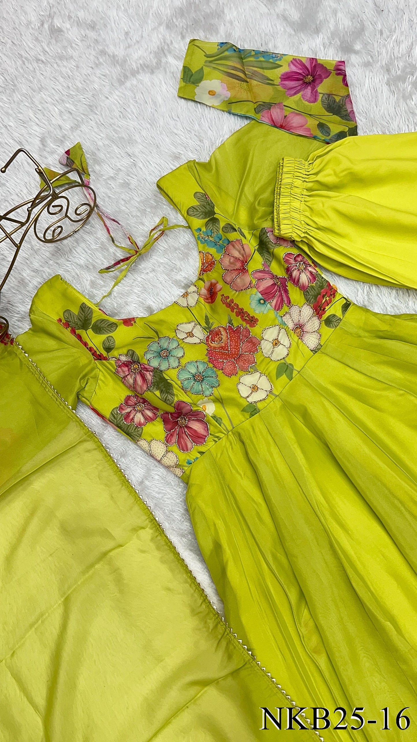 SOFT ORGANZA SILK ANARKALI SET