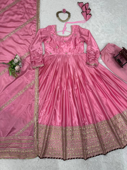 CHINNON HEAVY ANARKALI SUIT SET