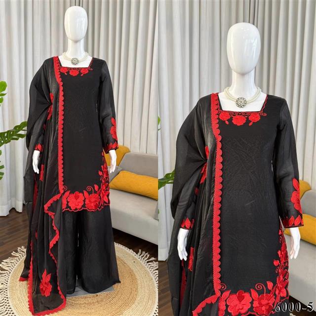 FENDY SILK EMBROIDERY THREAD WORK TOP FARSHI PANT