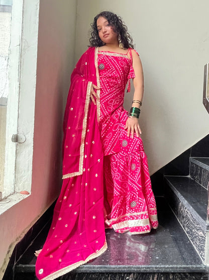 FAUX GEORGETTE SHARARA SET