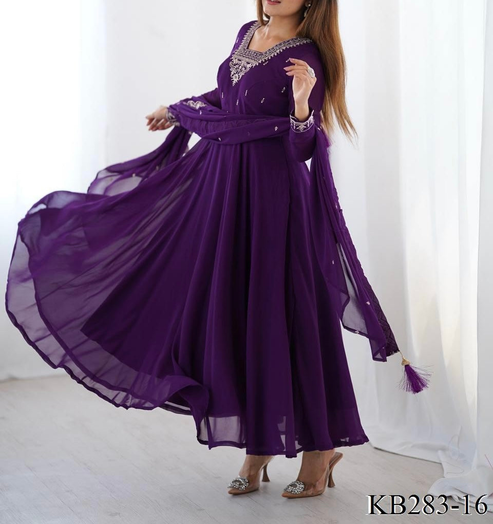 HEAVY PURE SOFT FAUX GEORGETTE ANARKALI
