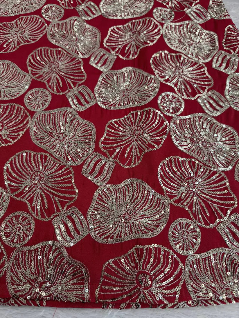 Designer Party Wear Thread With Sequence Sharara Set