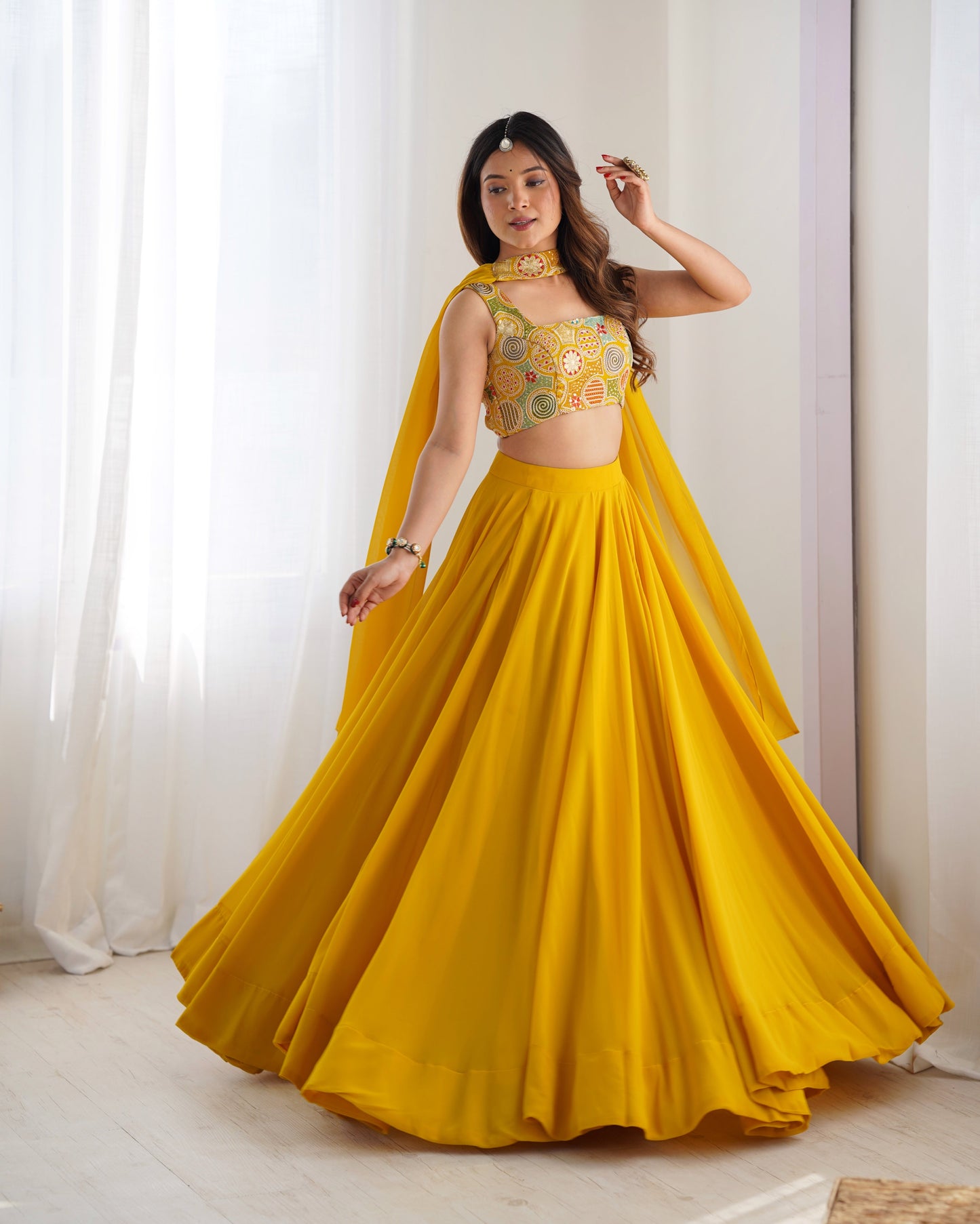 FULLY READY TO WEAR DESIGNER LEHENGA CHOLI DRESS BAZZAR
