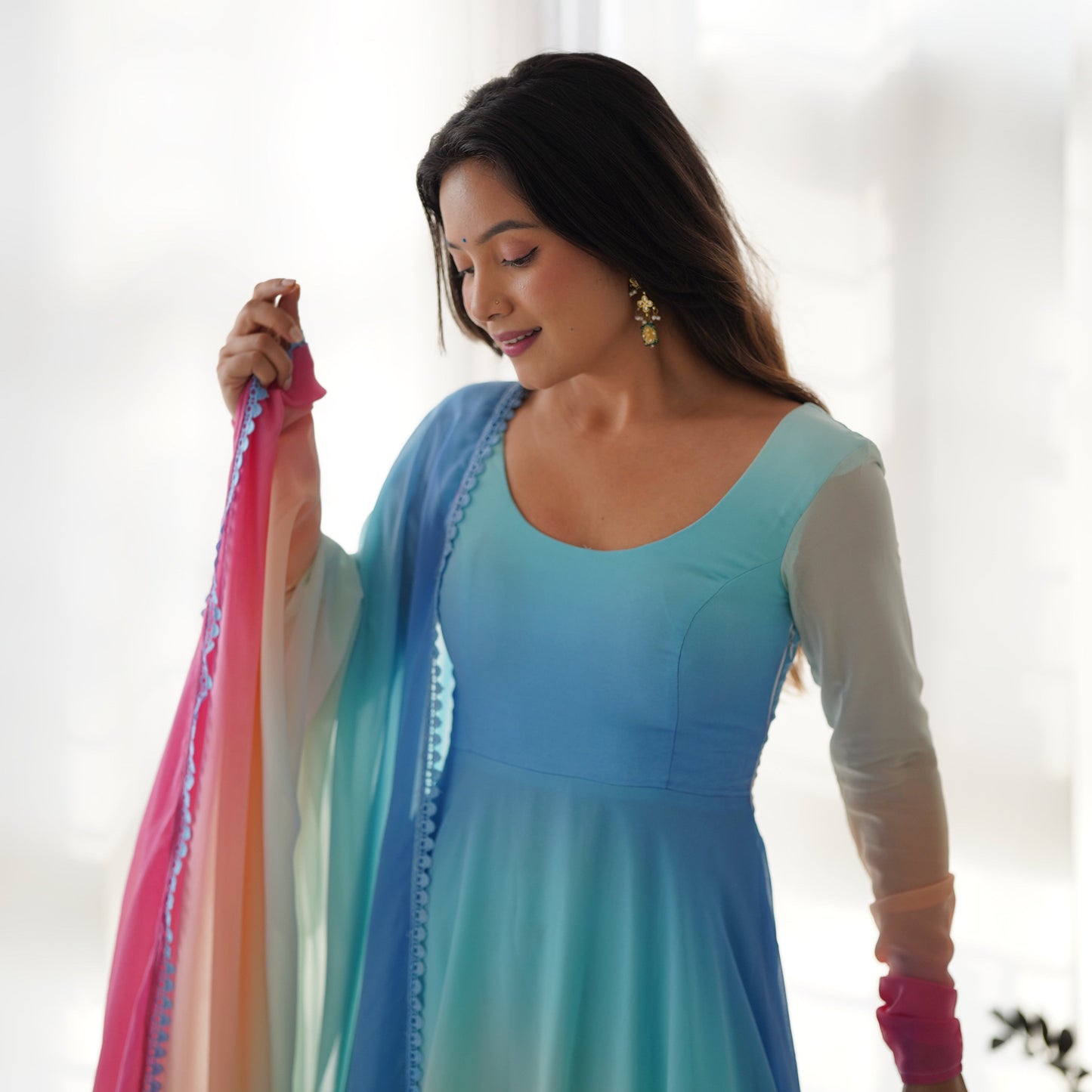 Alia's Trending Digital Printed Anarkali Gown