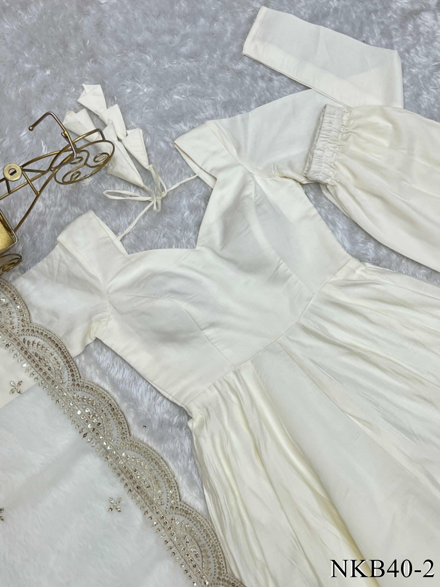 Chanderi Silk With Heavy Flair Anarkali Suit Set