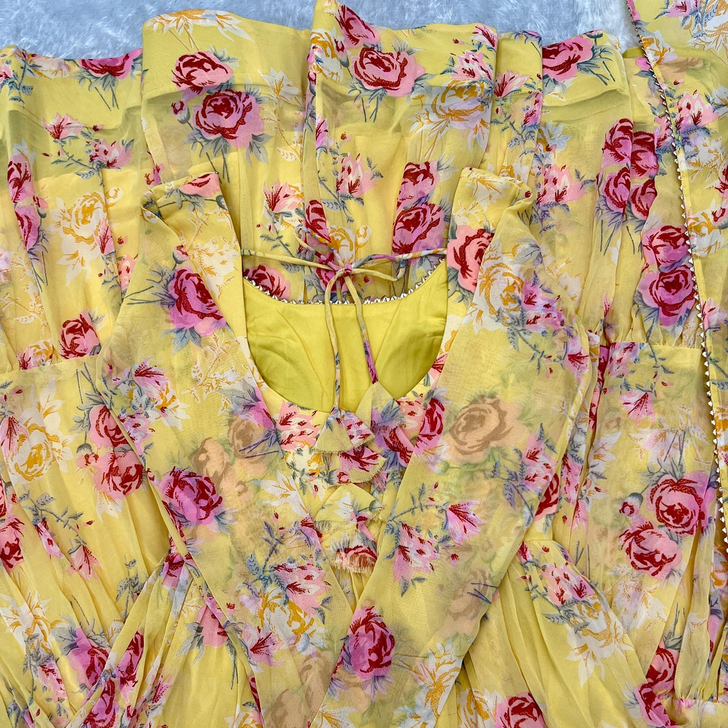 Digitel Flower Print Fully Stitched Anarkali Suit