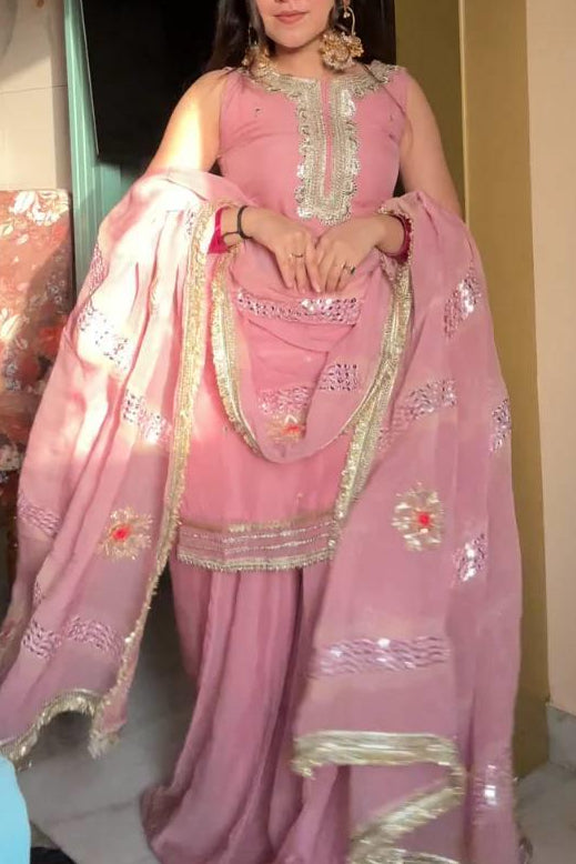 TABBY ORGANZA SHARARA SET