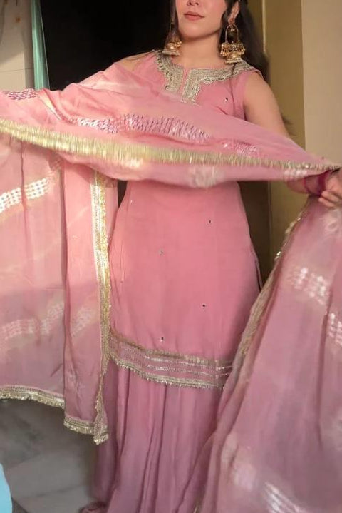 TABBY ORGANZA SHARARA SET