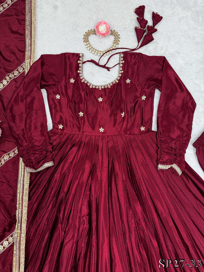 CHINNON HEAVY ANARKALI SUIT SET