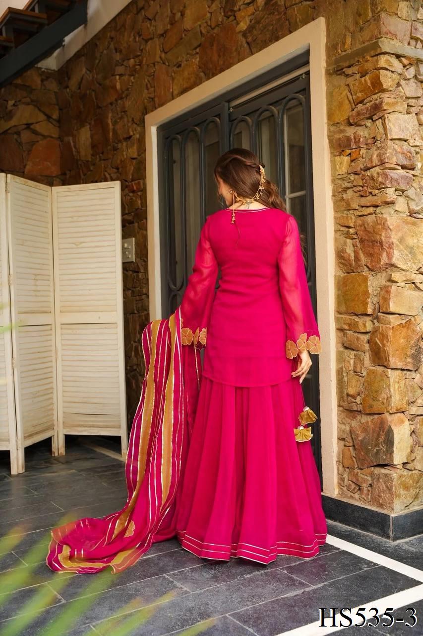 Graceful Georgette Embroidered Palazzo Set