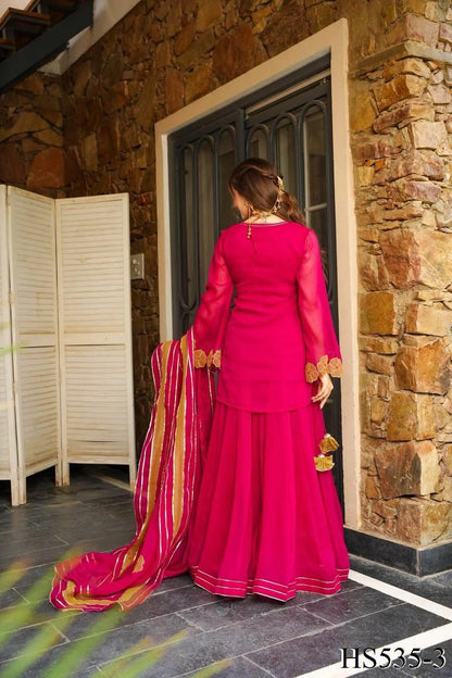 Graceful Georgette Embroidered Palazzo Set