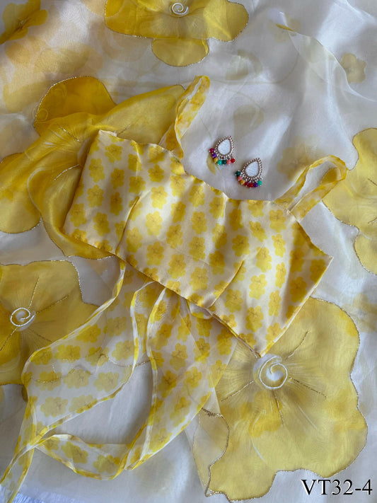 SOFT ORGANZA SAREE