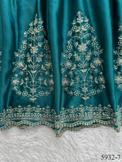 Embroidery and Sequence Work Anarkali Suit Set