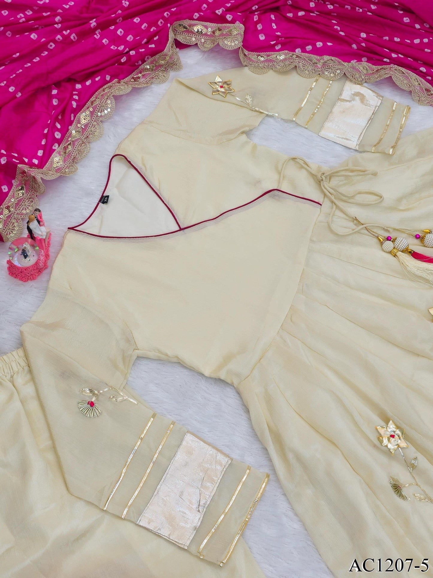 CHINNON HANDMADE WORK ANARKALI SET