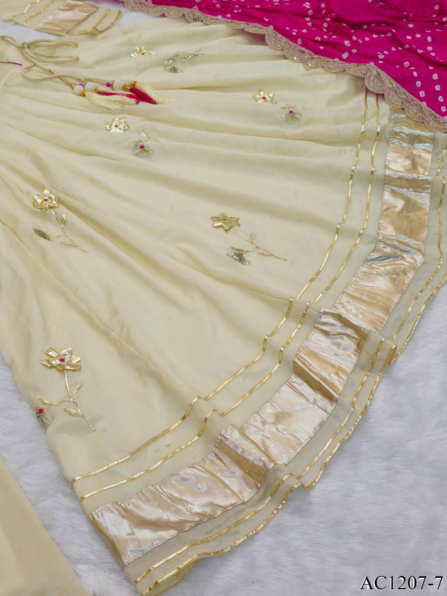 CHINNON HANDMADE WORK ANARKALI SET