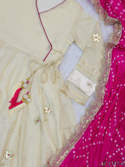 CHINNON HANDMADE WORK ANARKALI SET