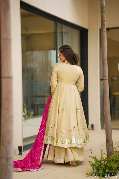 CHINNON HANDMADE WORK ANARKALI SET