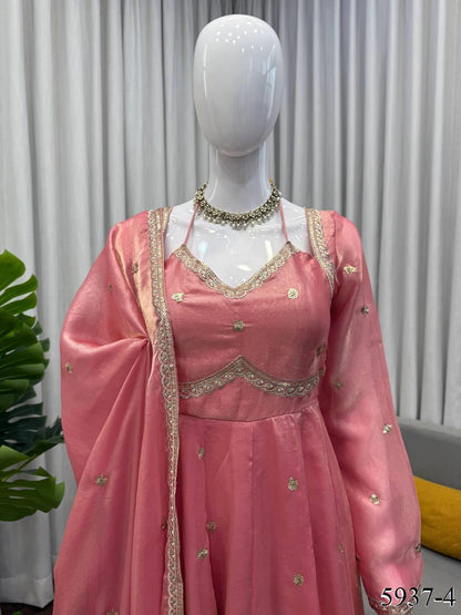 FENDY SILK VIRAL GOWN SET