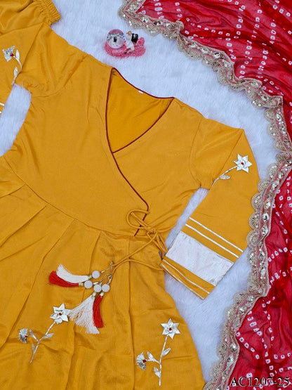 CHINNON HANDMADE WORK ANARKALI SET