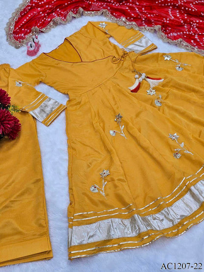 CHINNON HANDMADE WORK ANARKALI SET