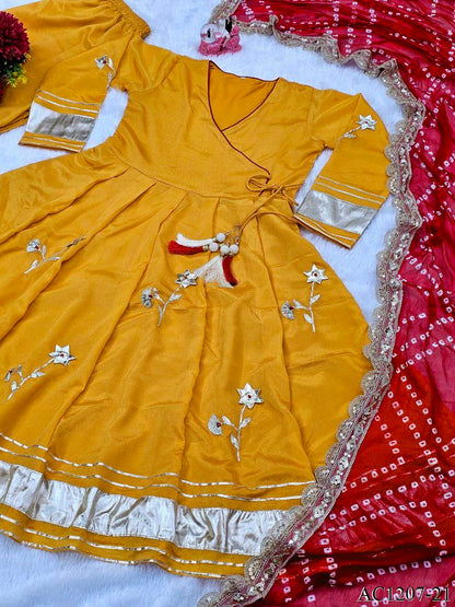 CHINNON HANDMADE WORK ANARKALI SET