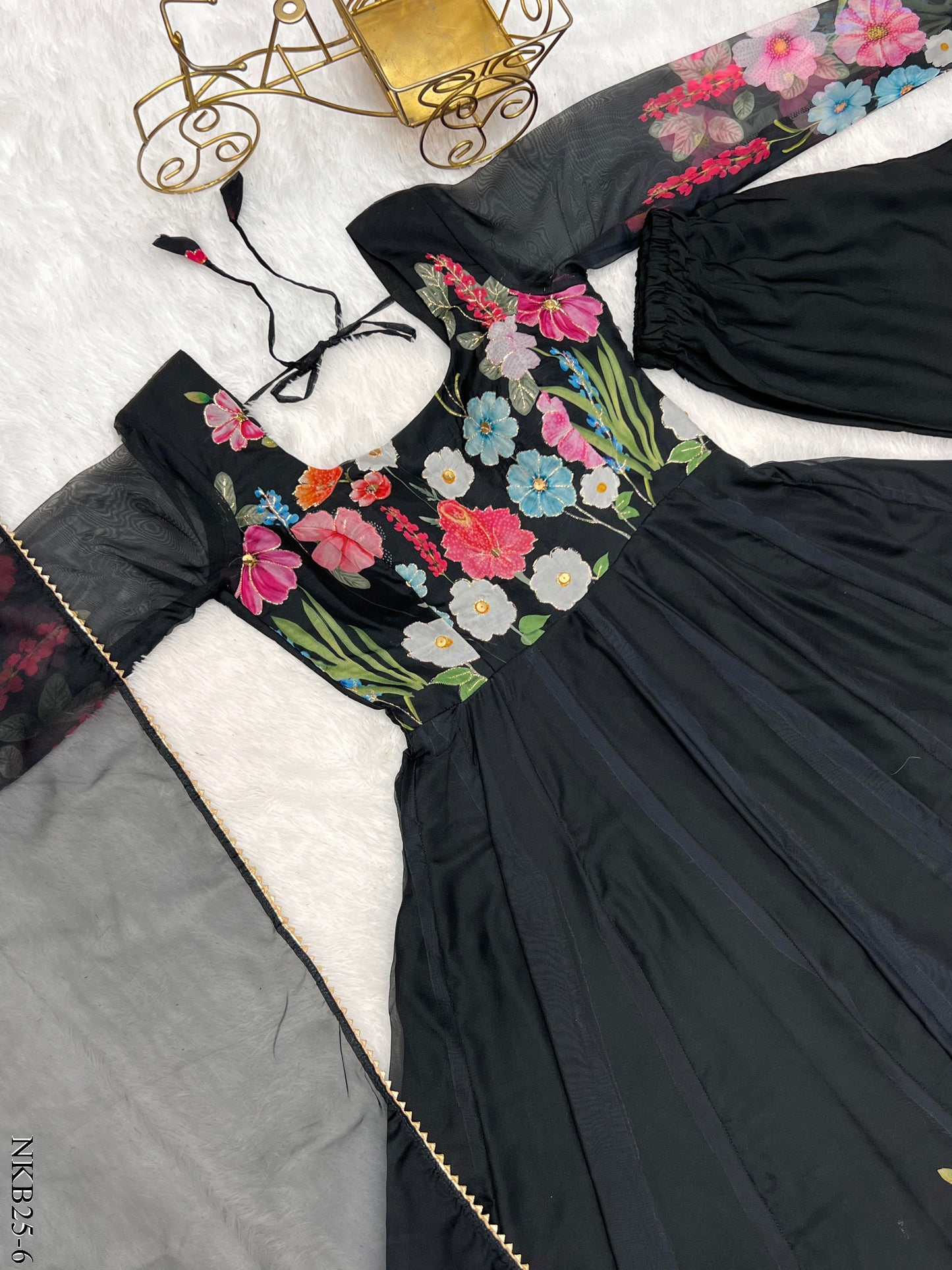 SOFT ORGANZA SILK ANARKALI SET